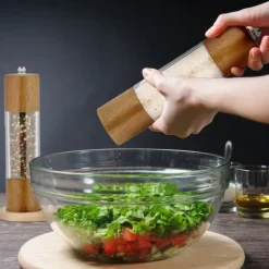 Sæt med salt- og peberkværn, 21x5 cm, brun Discount