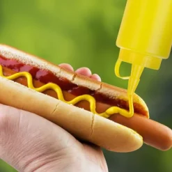 Sæt med saucedispensere, 21x7x5,5 cm, rød gul hvid Sale