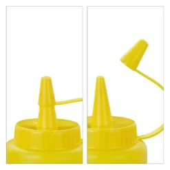 Sæt med saucedispensere, 21x7x5,5 cm, rød gul hvid Sale