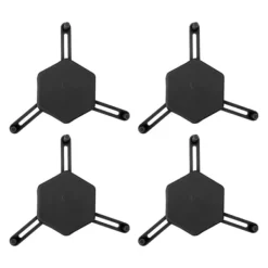 4st sexkantiga glasunderlägg Snygga justerbara sexkantiga glasunderlägg för drycker och små föremål Svart Outlet