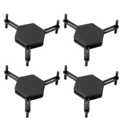 4st sexkantiga glasunderlägg Snygga justerbara sexkantiga glasunderlägg för drycker och små föremål Svart Outlet