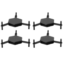 4st sexkantiga glasunderlägg Snygga justerbara sexkantiga glasunderlägg för drycker och små föremål Svart Outlet