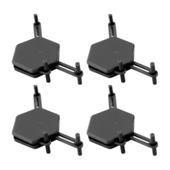 4st sexkantiga glasunderlägg Snygga justerbara sexkantiga glasunderlägg för drycker och små föremål Svart Outlet