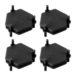 4st sexkantiga glasunderlägg Snygga justerbara sexkantiga glasunderlägg för drycker och små föremål Svart Outlet