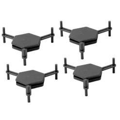 4st sexkantiga glasunderlägg Snygga justerbara sexkantiga glasunderlägg för drycker och små föremål Svart Outlet