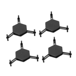 4st sexkantiga glasunderlägg Snygga justerbara sexkantiga glasunderlägg för drycker och små föremål Svart Outlet