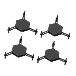 4st sexkantiga glasunderlägg Snygga justerbara sexkantiga glasunderlägg för drycker och små föremål Svart Outlet