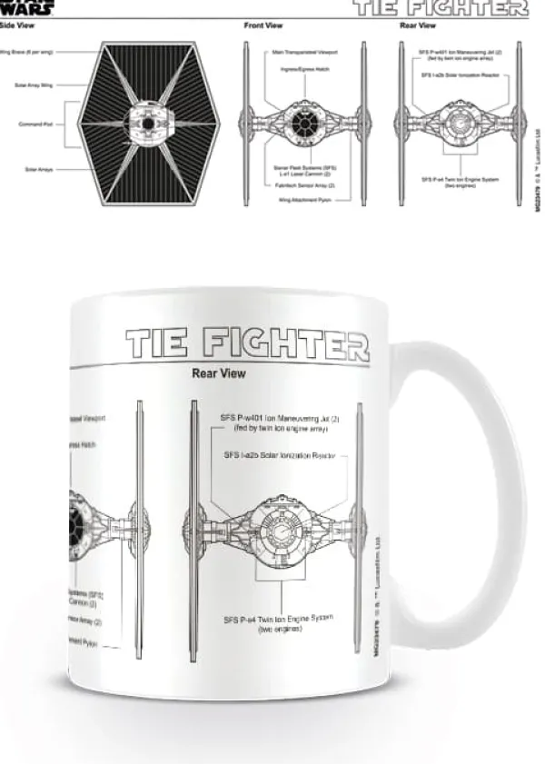 Star Wars - Tie Fighter Sketch - Mugg Online