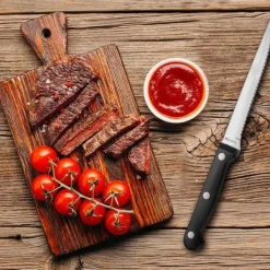 Steak- og burgerknive i stål, 21 cm, 6 stk. Outlet