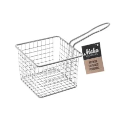 Fritøse>Stegekurv i metal til servering og stegning af små retter