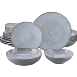 Tallerkener & Bordservicer>Stentøjsservise, Elegant Design, Holdbart Keramisk Materiale,32 stk