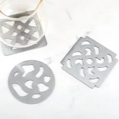 Stilfuld holder til glasbrikker i rustfrit stål til moderne hjem Model 1 Hot