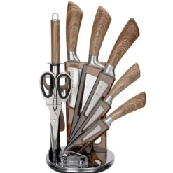 STK SÆT KØKKENKNIVSTAND MED SKÆRPER OG SAKS E-6265 Outlet