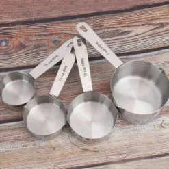 stk./sæt rustfrit stål målebægre skeer service køkken bageværktøj New