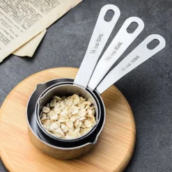 stk./sæt rustfrit stål målebægre skeer service køkken bageværktøj New