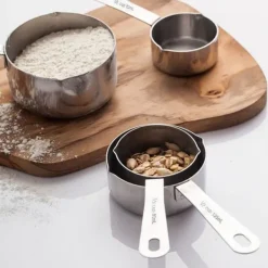 stk./sæt rustfrit stål målebægre skeer service køkken bageværktøj New