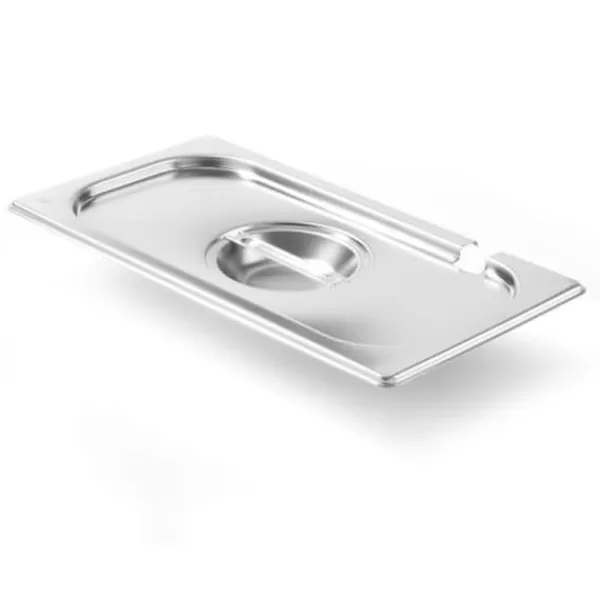Skålelåg>Stållåg til GN Kitchen Line med udskæring til GN 1/3 slev - Hendi 806944