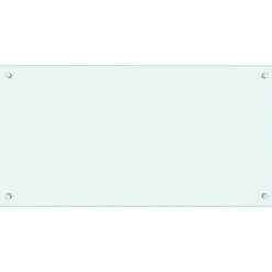 Stænkplade 80x40 cm - Hærdet glas til køkken | Farve: Hvid | Størrelse: 80x40 cm Online