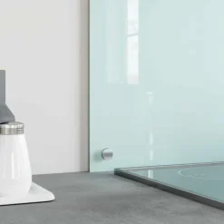 Stænkplade 80x40 cm - Hærdet glas til køkken | Farve: Hvid | Størrelse: 80x40 cm Online