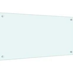 Stænkplade 80x40 cm - Hærdet glas til køkken | Farve: Hvid | Størrelse: 80x40 cm Online