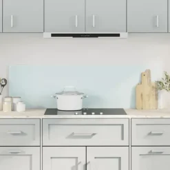 Stænkplader i 2 stk. hærdet glas 70x50 cm | Farve: Hvid Discount