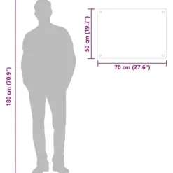 Stænkplader i 2 stk. hærdet glas 70x50 cm | Farve: Hvid Discount