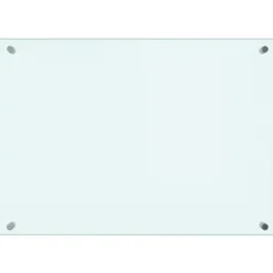 Stænkplader i 2 stk. hærdet glas 70x50 cm | Farve: Hvid Discount