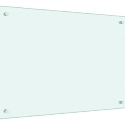 Stænkplader i 2 stk. hærdet glas 70x50 cm | Farve: Hvid Discount