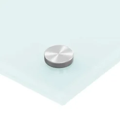 Stænkplader i 2 stk. hærdet glas 70x50 cm | Farve: Hvid Discount