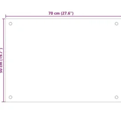 Stænkplader i 2 stk. hærdet glas 70x50 cm | Farve: Hvid Discount