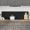 Stænkplader sæt - Hærdet glas 70x50 cm | Farve: Sort | 2 stk.