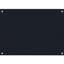 Stænkplader sæt - Hærdet glas 70x50 cm | Farve: Sort | 2 stk.