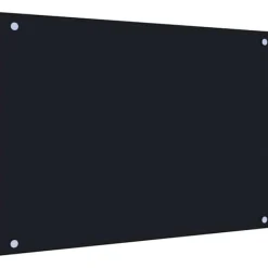 Stænkplader sæt - Hærdet glas 70x50 cm | Farve: Sort | 2 stk.