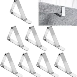 Dugklemme & -Vægte>Stofholder i rustfrit stål 8-pak