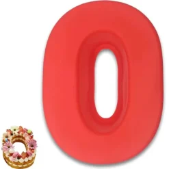 Stor bageform silikone kage form ciffer nummer 0 Outlet