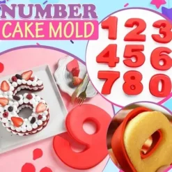Stor bageform silikone kage form ciffer nummer 0 Outlet