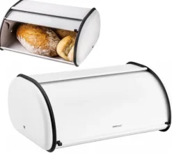 Brødkasser & Brødposer>Stor brødspand i stål 44cm mat hvid KINGHOFF KH-1864