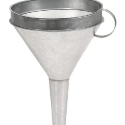 Tragte>Stor, lige, stærk metaltragt, FI=23CM, GALVANISERET