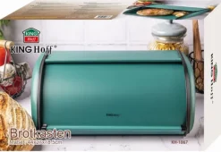 Stor stålbrødspand 44cm matgrøn KINGHOFF KH-1867 Sale