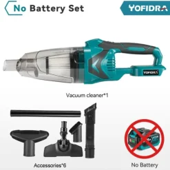 Støvsuger, Trådløs Betjening, Genopladelig til Hjem og Bil, INGEN batteri Discount