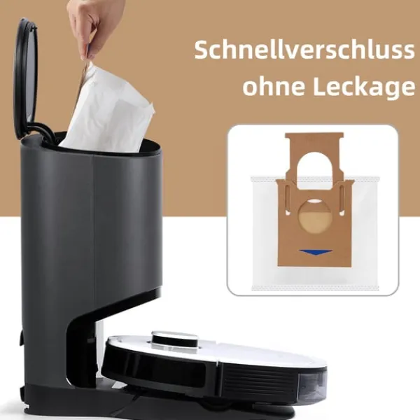 Støvsugerposer 8-pak Ecovacs DEEBOT OZMO T8/T8 AIVI/T8 MAX/N8 Pro/N8 Pro Plus, Yeedi Vac/Yeedi Vac MAX New