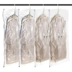 Opbevaringsposer Til Hjemmet>Støvsugerposer til ophængning af tøj 135x70 cm sæt med 4 transparente