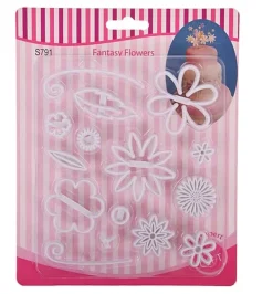 Sukkerpasta udstikkere, Blomster, Fantasiblomst, sæt med udstikkere Discount