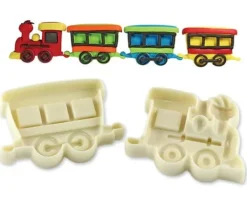 Sukkerpastaforme LOKOMOTIV OG VOGN 2 stk. Sale