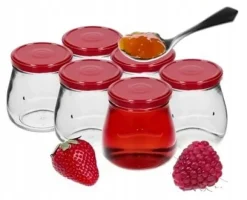 Honningkrukker>Syltetøjsglas med låg 6 stk. 500 ml