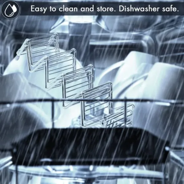 Tilbehør Til Madservering>Taco Holder Sæt med 2, Premium Rustfrit Stål Taco Stativ til Børne Tacos Med Hårde eller Bløde Skaller