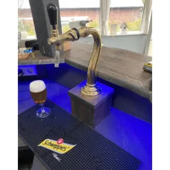 Tappetårn, baby svanehals model, 1-line, messing Outlet