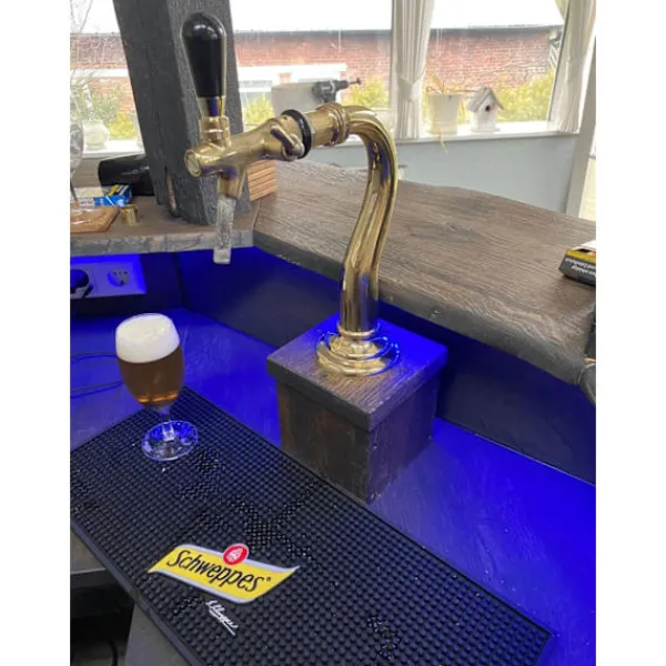 Tappetårn, baby svanehals model, 1-line, messing Outlet