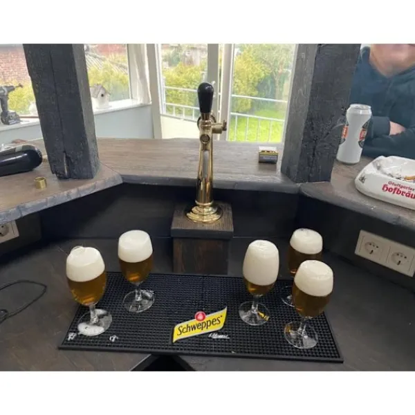 Tappetårn, baby svanehals model, 1-line, messing Outlet