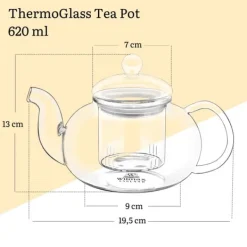 Te- og urteinfuser 620 ml Wilmax termoglas Discount